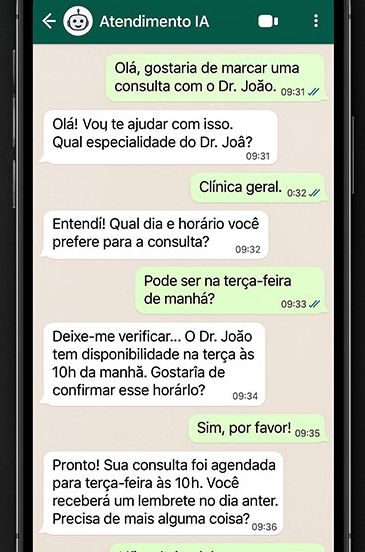 Agendamento de consulta por WhatsApp